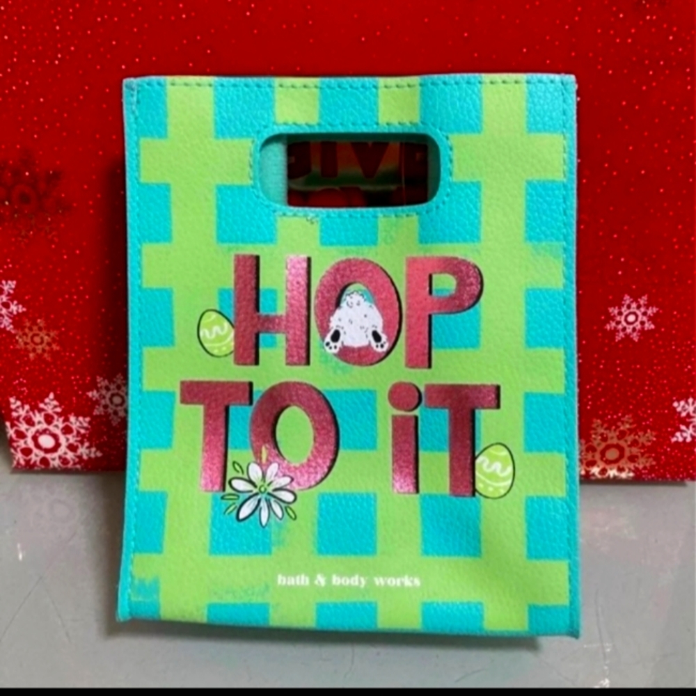 New Bath and Body Works Easter Gingham Reusable Gift Bag